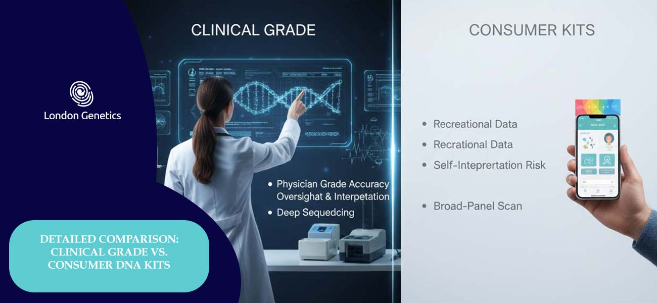 Detailed Comparison: Clinical Grade vs. Consumer DNA Kits
